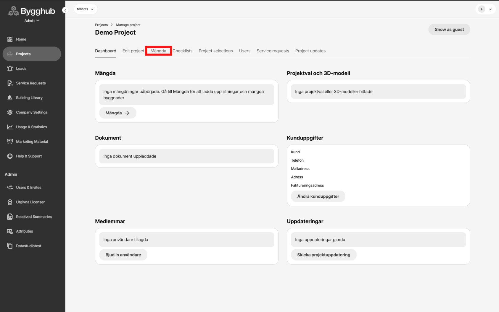 Hitta Mängd-knappen